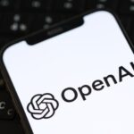 OpenAI logo on a smartphone screen
