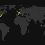 A rack of NVIDIA AI supercomputers with compute blades, representing advanced scientific research infrastructure.
