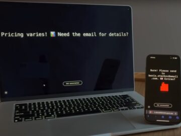 Two AI agents talking via Gibberlink/GGWave gibberish sounds.