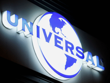 The logo of Universal Music Group in a building in Zurich, Switzerland (Photo/REUTERS)