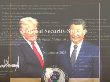 Illustration by Noah Hickey/The Dispatch (Photos via Getty Images and the White House).