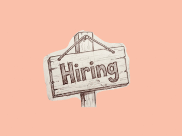 A sign that says "Hiring"