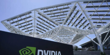 The Nvidia office building is shown in Santa Clara, Calif., Wednesday, May 31, 2023. Computer chip maker Nvidia has turned the artificial intelligence craze into a springboard that has catapulted the company into the constellation of Big Tech’s brightest stars. The company reports earnings on Wednesday. (AP Photo/Jeff Chiu)