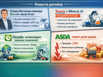 Инфографика Ocado и Tesco пересматривают AI-стратегии в ритейле